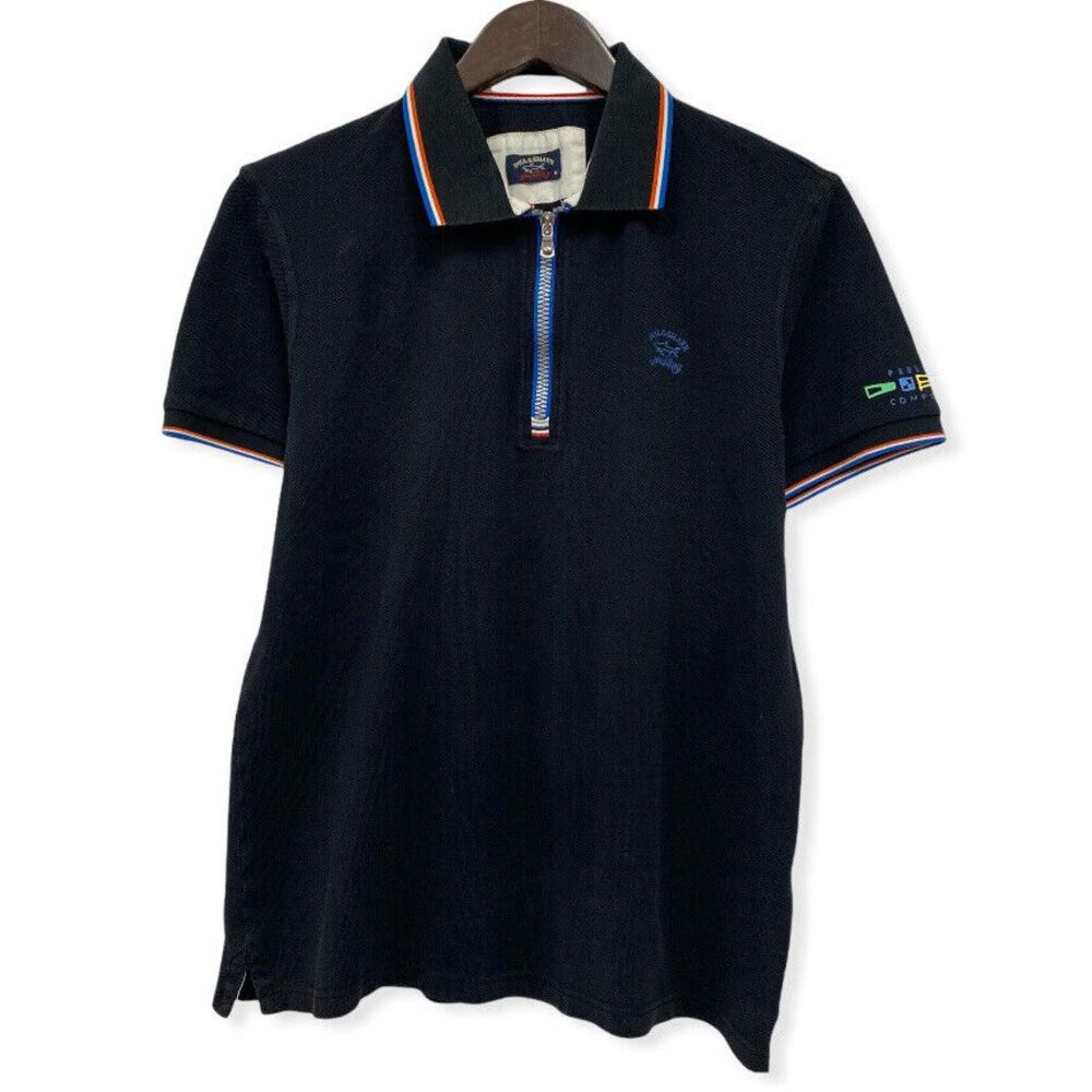 Paul‎ & Shark Competition Men's 1/4 Zip Embroidered Twin Tipped Polo XL Fits S/M